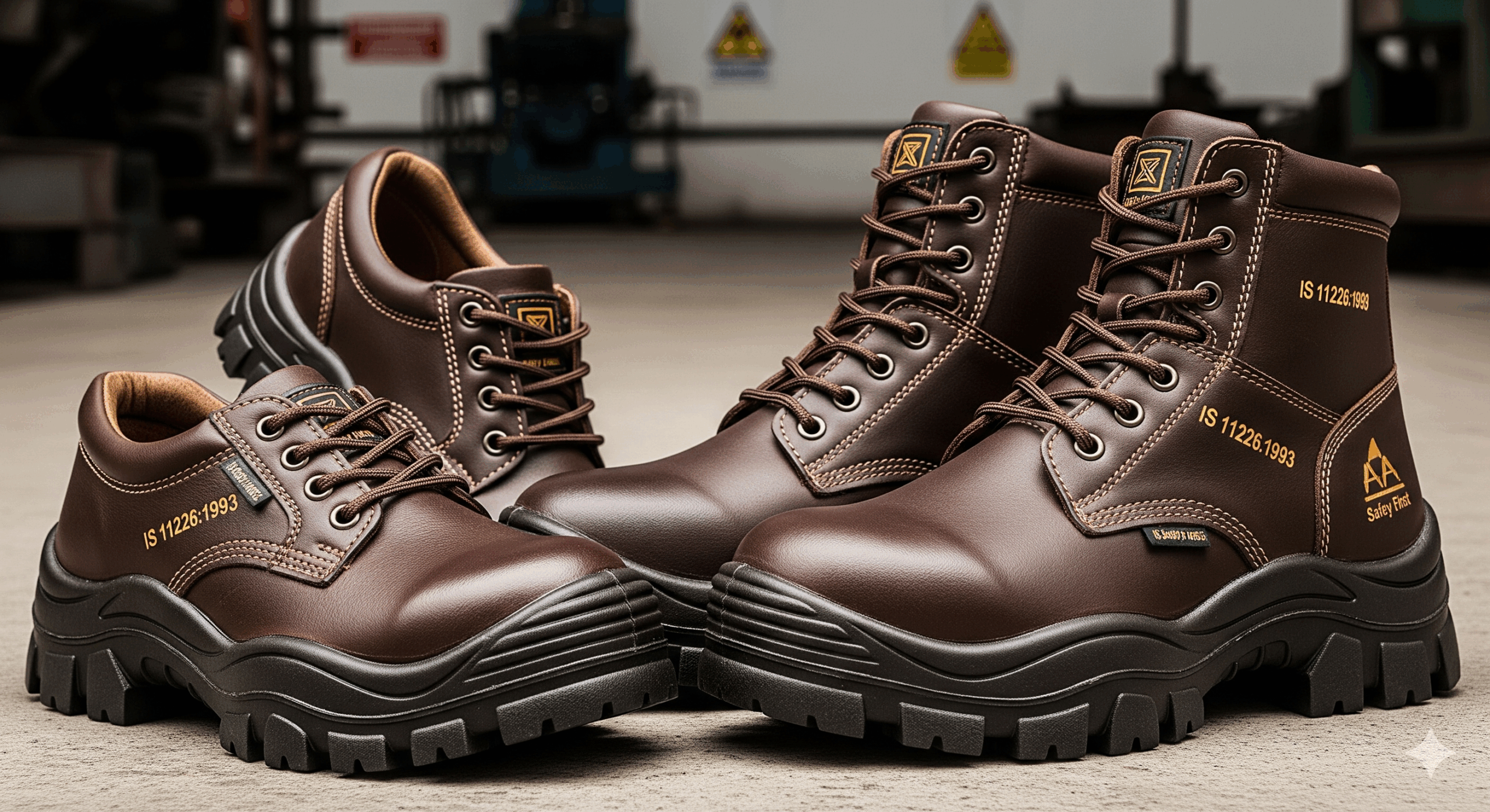 Leather Safety Footwear with Direct Moulded Rubber Sole – IS 11226:1993