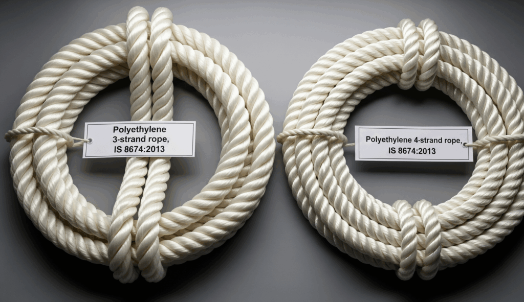 Fibre Ropes – Polyethylene – 3- and 4-Strand Ropes (IS 8674:2013)