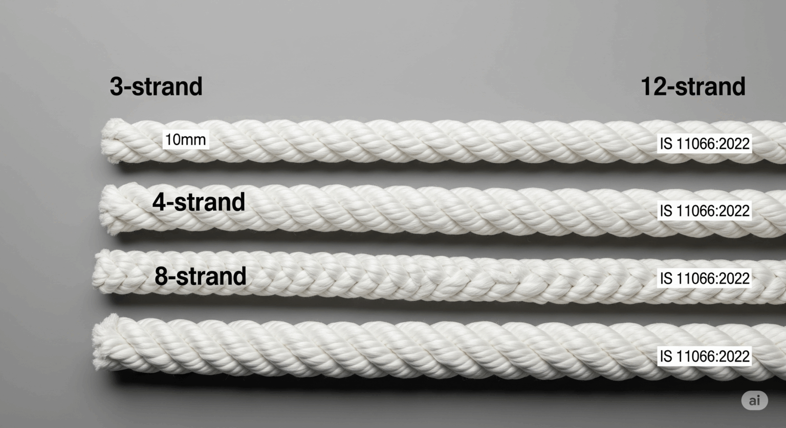 Fibre Ropes – Polyester (3-, 4-, 8- and 12- Strand Ropes)