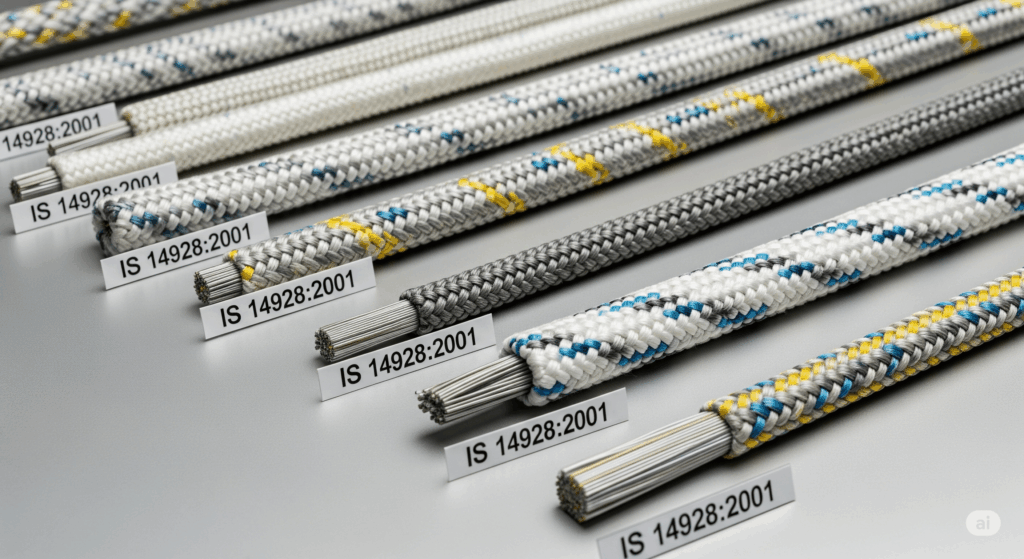 Textiles – Composite Synthetic Fibre Ropes (IS 14928:2001)