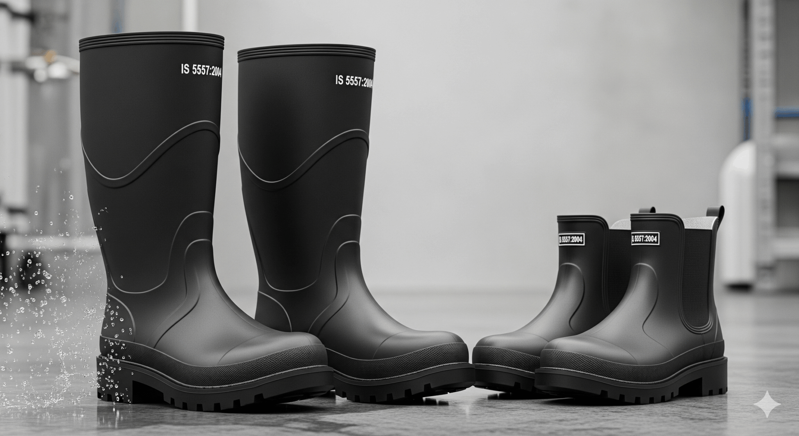 Foot Wear Industrial and Protective Rubber Knee and Ankle Boots