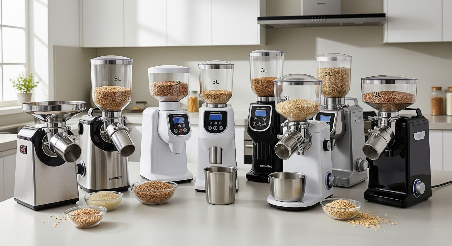 Electric Grain Grinders (≤3L hopper capacity)