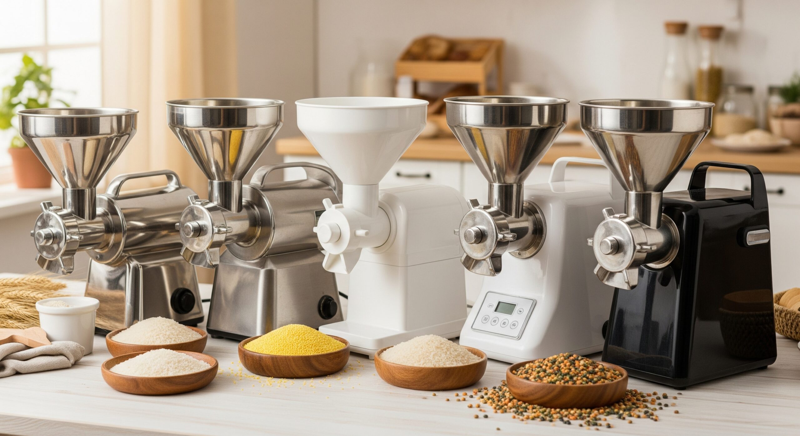 Electric Grain Grinders (≤3L hopper capacity)