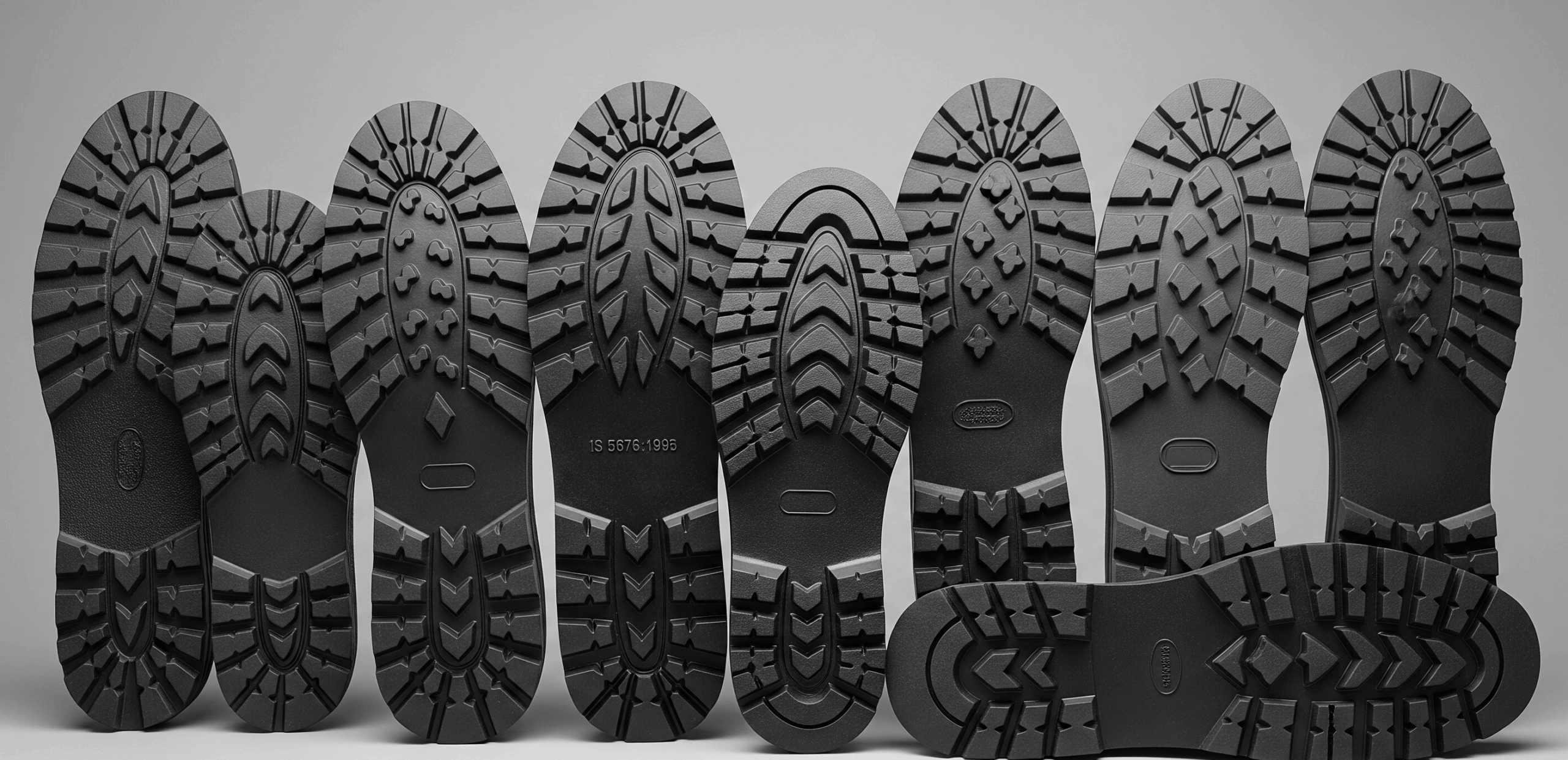 Moulded solid rubber Outsoles