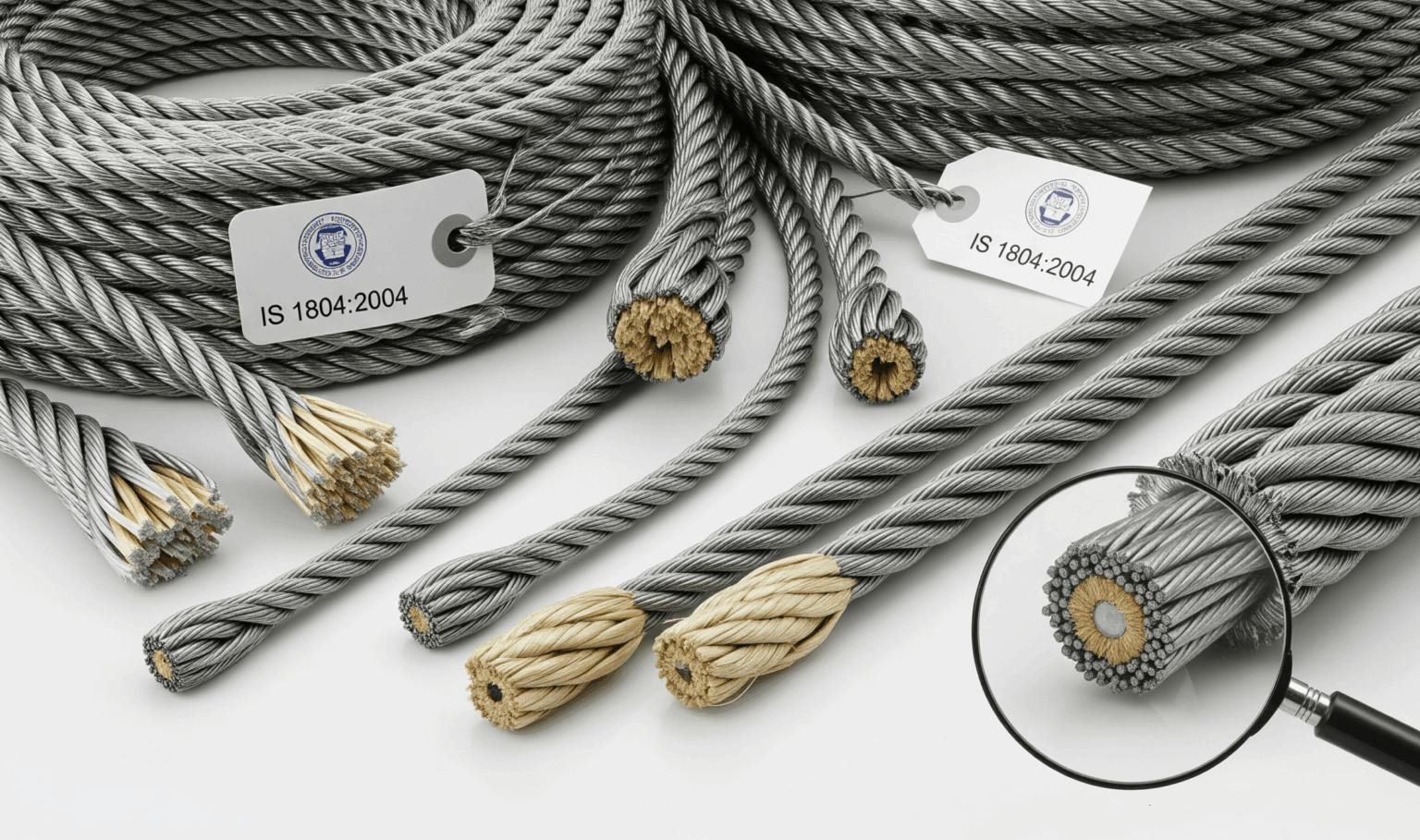Steel Wire Ropes – Fibre Main Cores (IS 1804:2004)