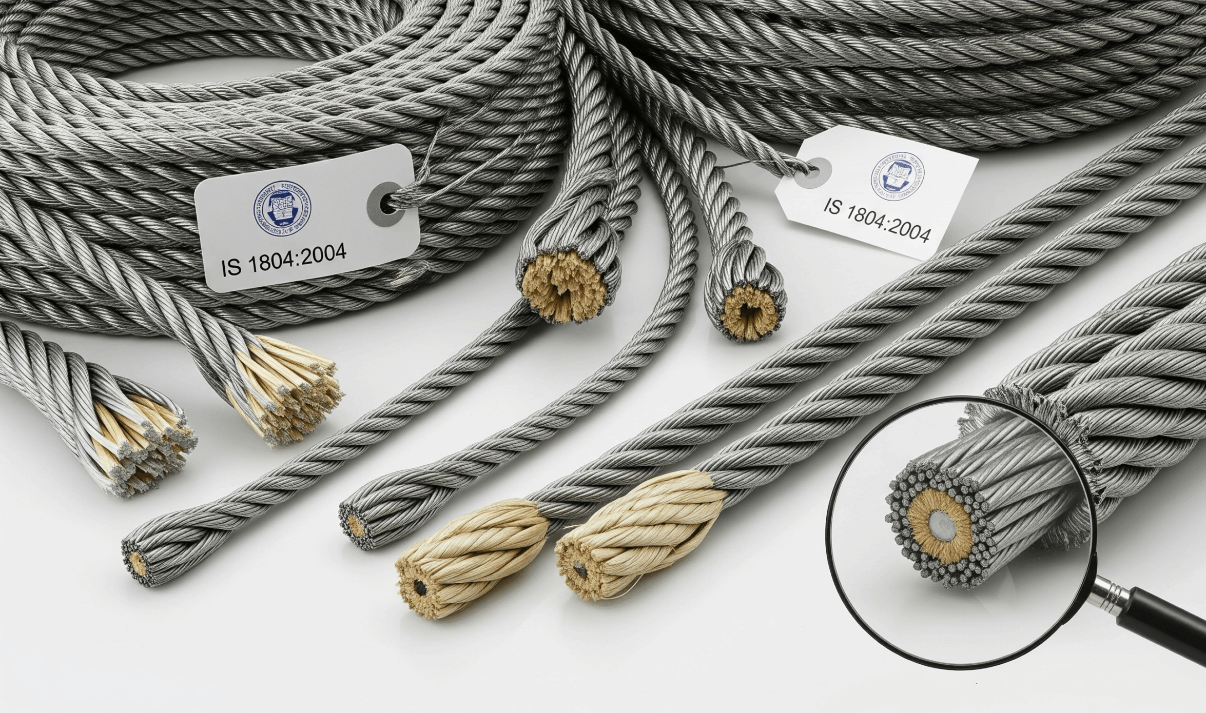 Steel Wire Ropes – Fibre Main Cores (IS 1804:2004)