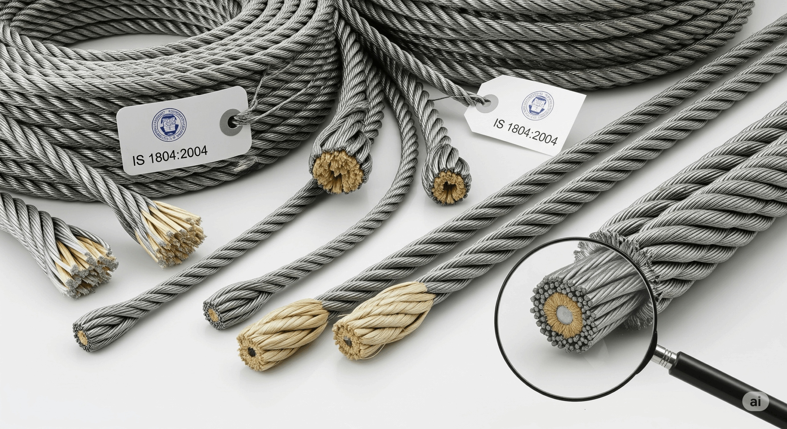 Steel Wire Ropes – Fibre Main Cores (IS 1804:2004)