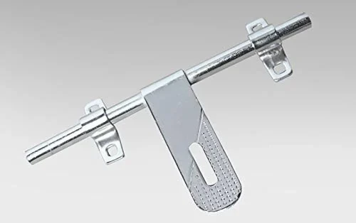 Non-ferrous metal sliding door bolts (aldrops) for use with padlocks