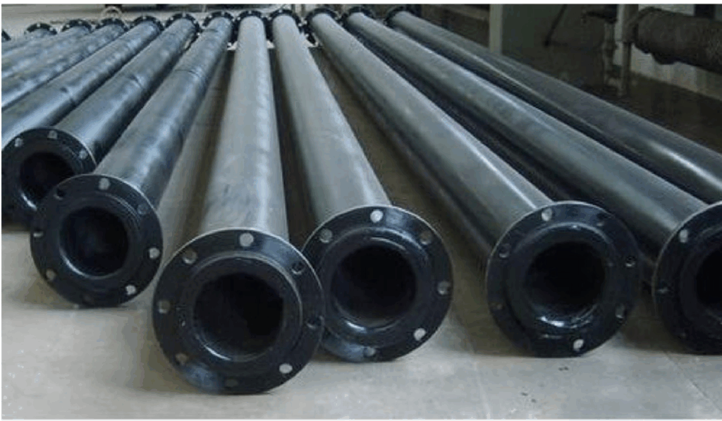 Vertically cast–iron pressure pipes for water, gas and sewage.