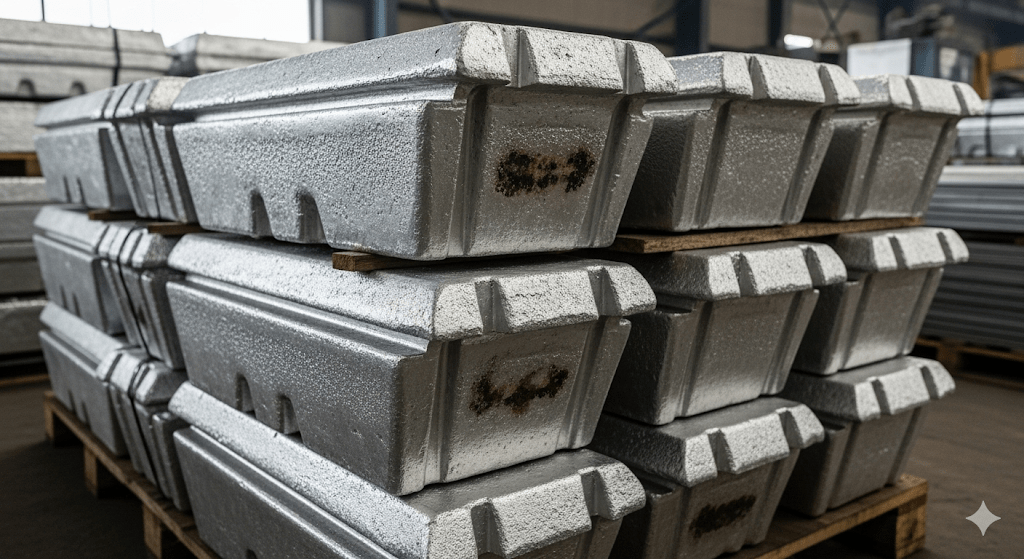 Primary aluminium ingots for remelting for general engineering purpose