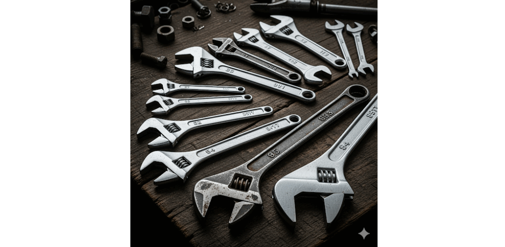 Single-ended Open-jaw Adjustable Wrenches (IS 6149:1984)