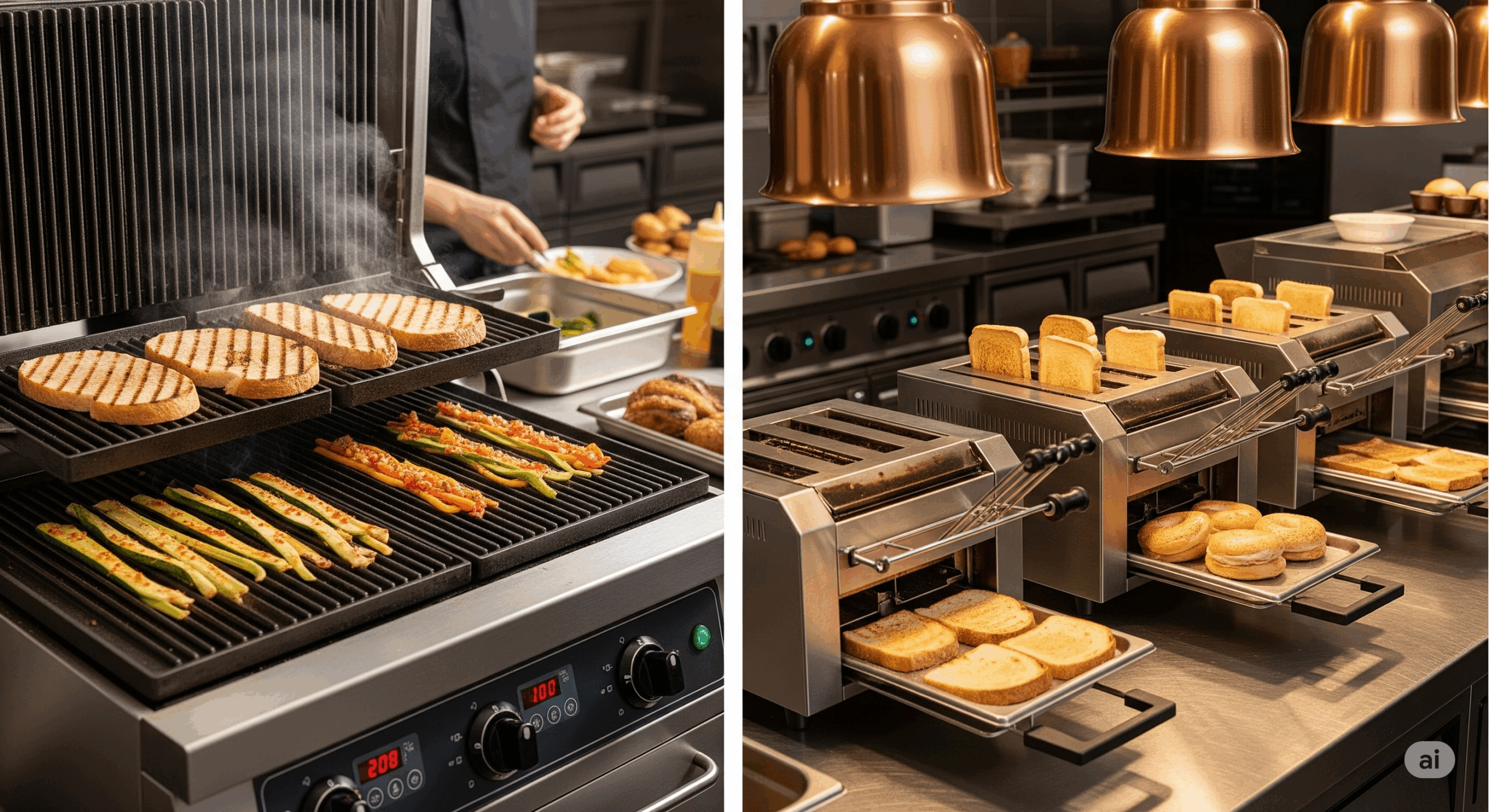 Commercial Electric Grillers and Toasters,