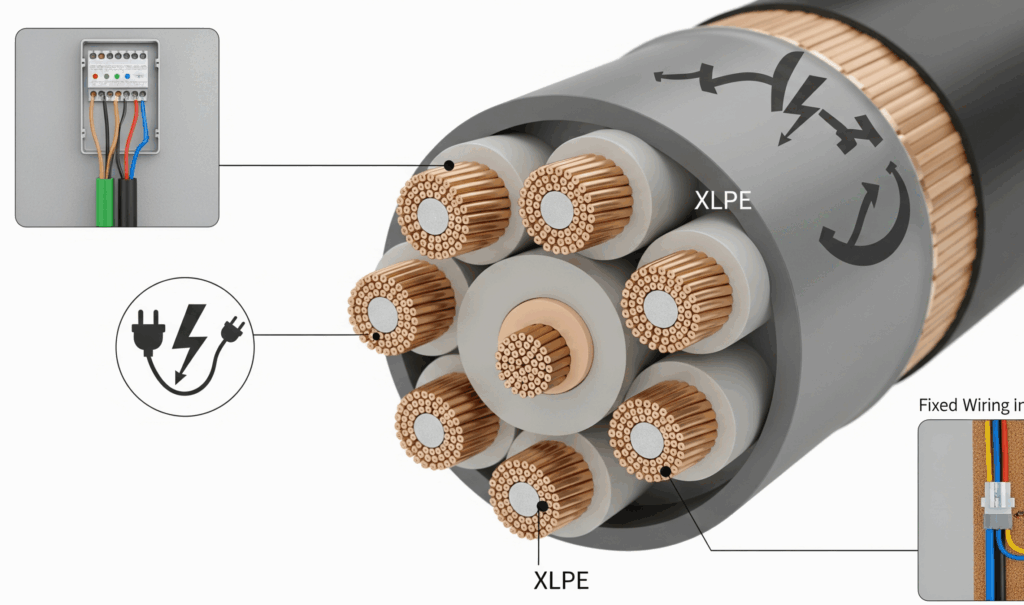 Cross-linked Polyethylene Insulated PVC Sheathed Cables – IS 7098 (Part 1):1988