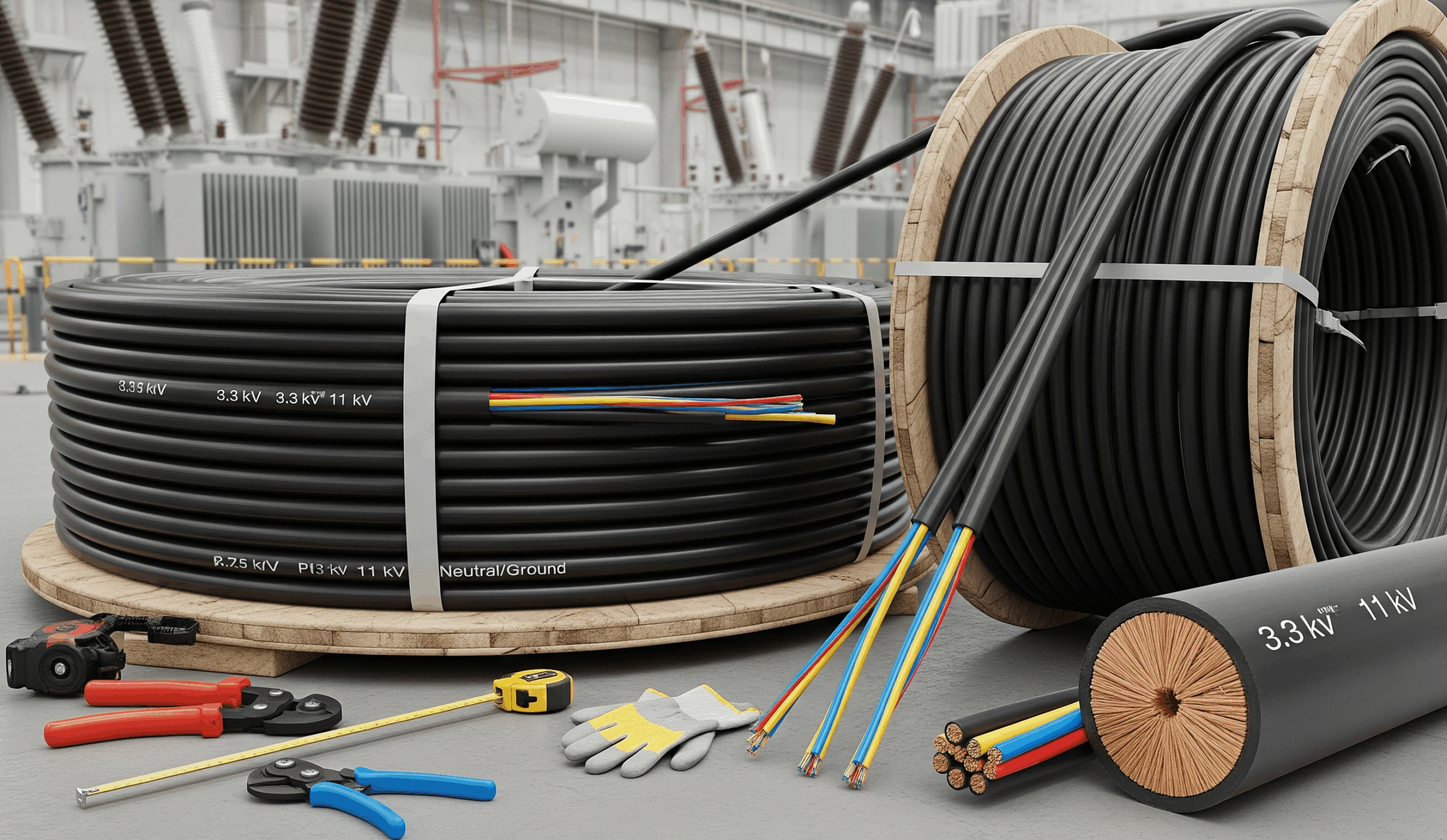 PVC Insulated (Heavy Duty) Electric Cables For Working Voltages from 3.3 kV up to and Including 11 kV