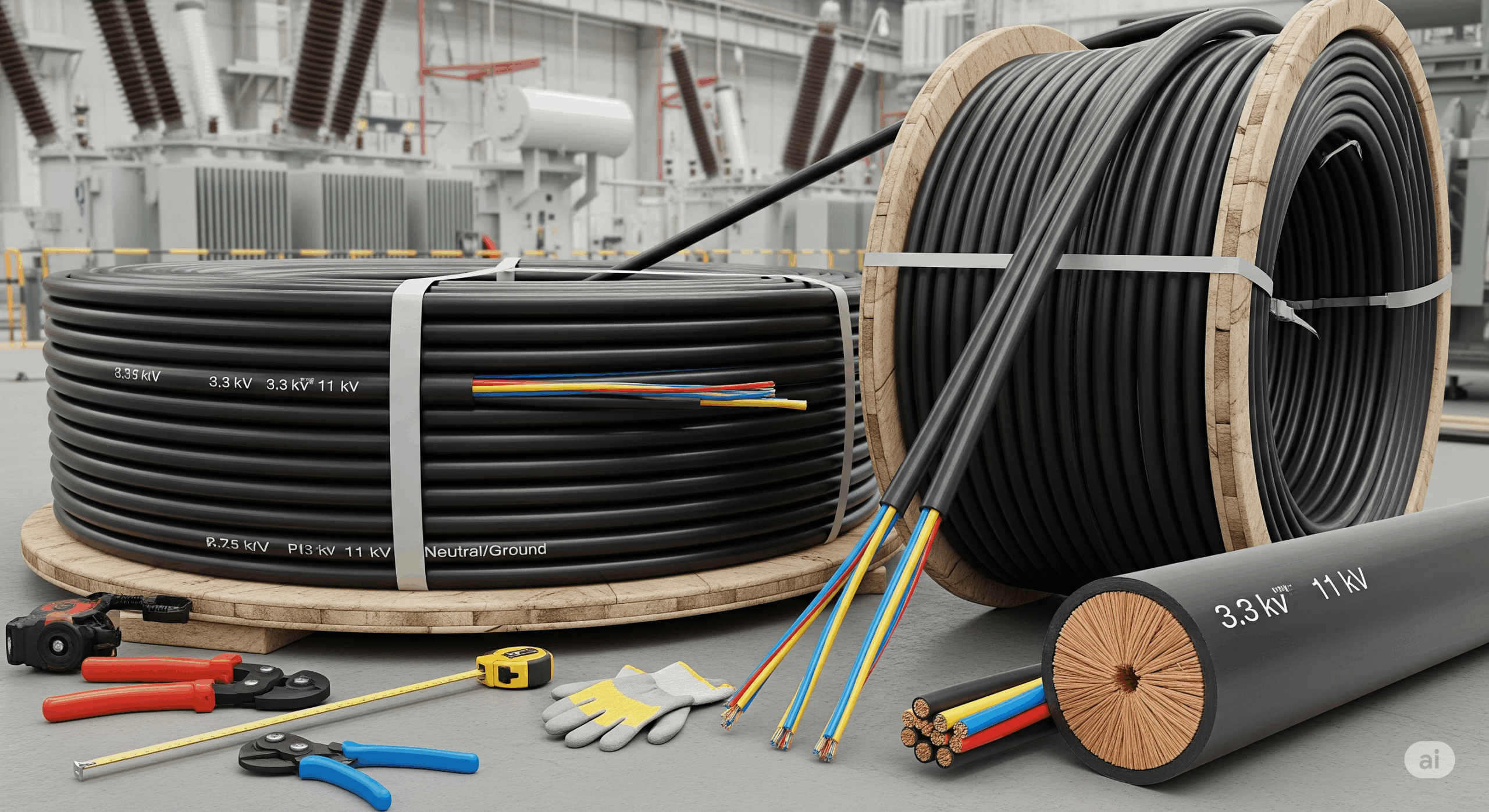 PVC Insulated (Heavy Duty) Electric Cables For Working Voltages from 3.3 kV up to and Including 11 kV
