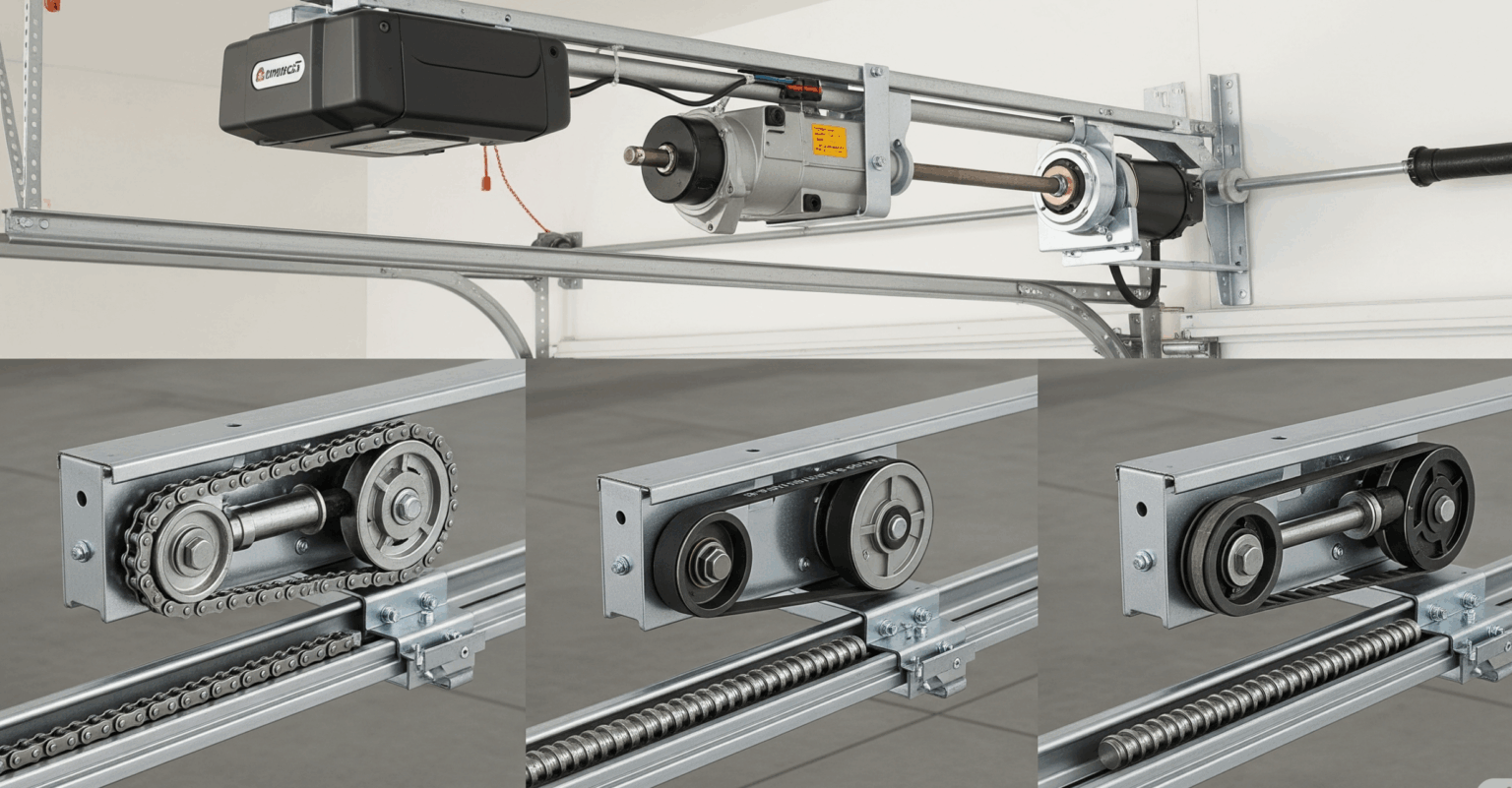 Drives for Vertically Moving Garage Doors for Residential Use