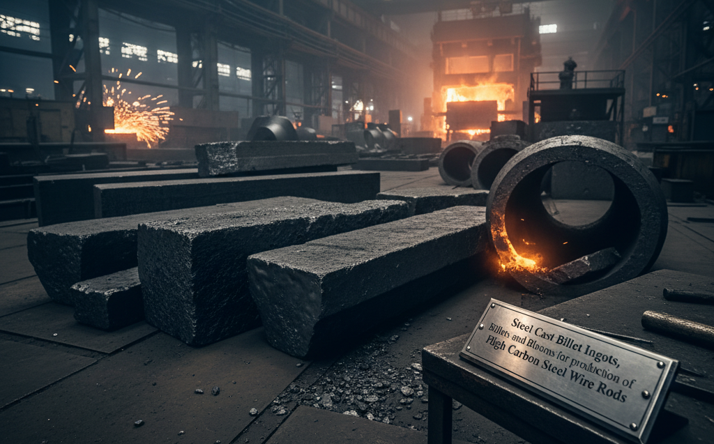 Steel Cast Billet Ingots, Billets and Blooms for Production of High Carbon Steel Wire Rods