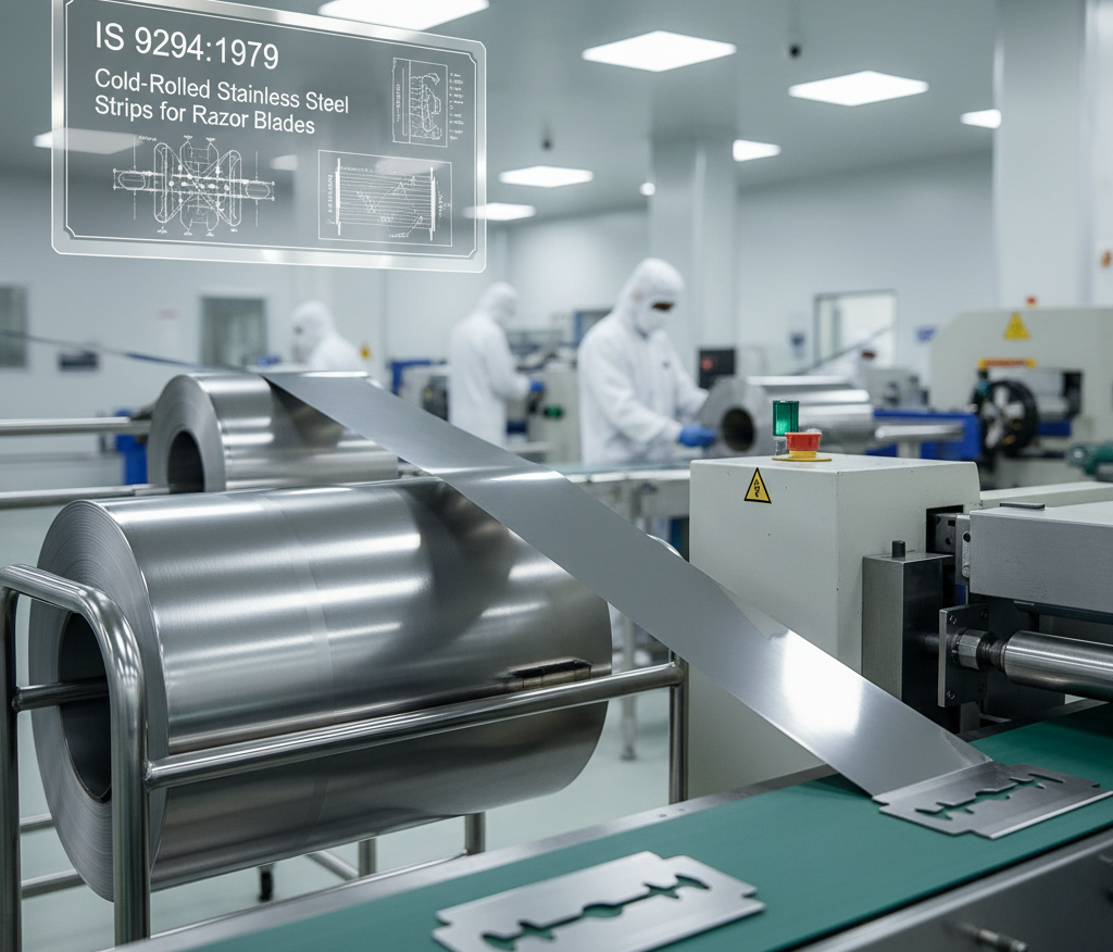 Cold-Rolled Stainless Steel Strips for Razor Blades – IS 9294:1979