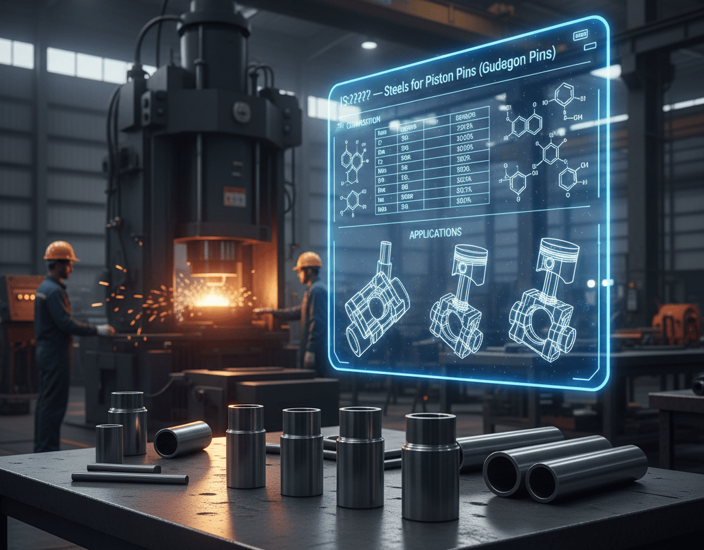 Steels for Piston Pins (Gudgeon Pins) – IS 11952:1986: