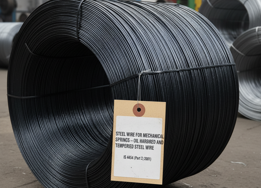 Steel Wire for Mechanical Springs, Part 2: Oil Hardened and Tempered Steel Wire – IS 4454 (Part 2):2001