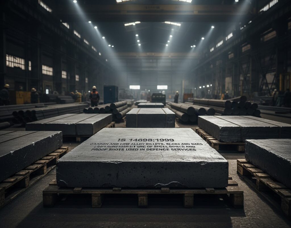 Carbon and Low Alloy Billets, Blooms, Slabs and Bars for Manufacture of Shell Bodies and Proof Shots Used in Defence Services IS 14698:1999