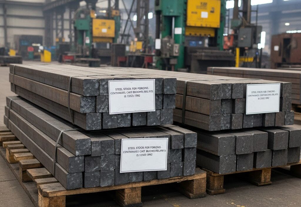 Stock for Forgings produced from Continuously Cast Blooms, Billets and Slabs: IS 13352:1992