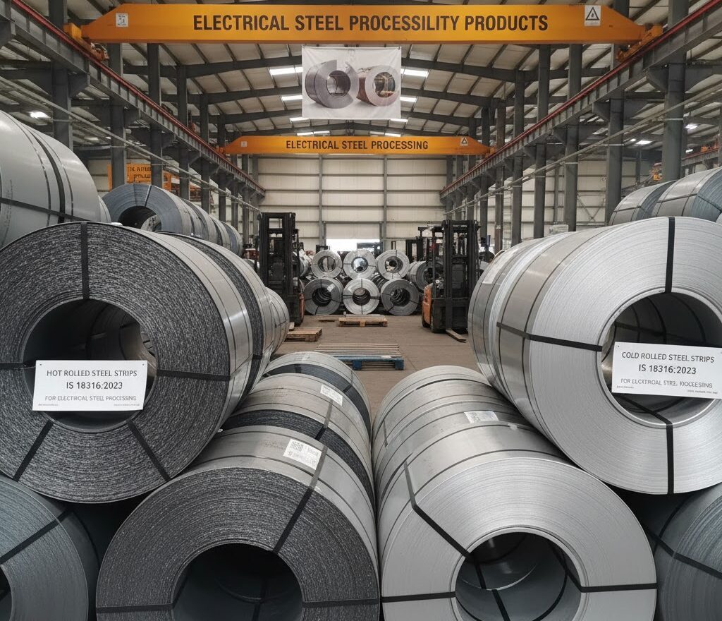 Hot Rolled and Cold Rolled Steel Strips for Electrical Steel Processing – IS 18316:2023