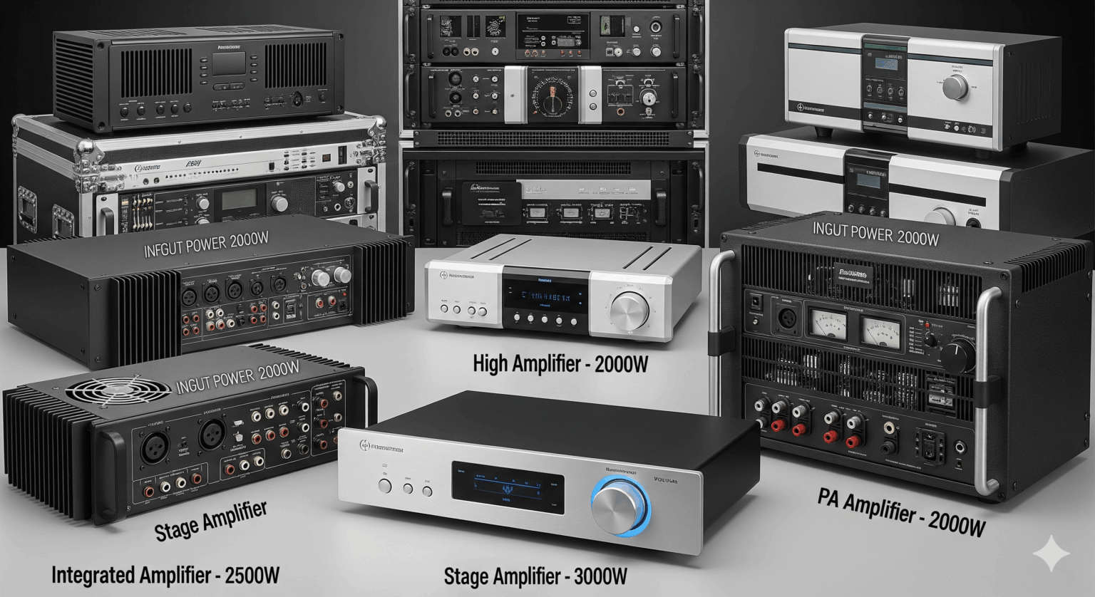 Amplifiers with input power 2000W and above