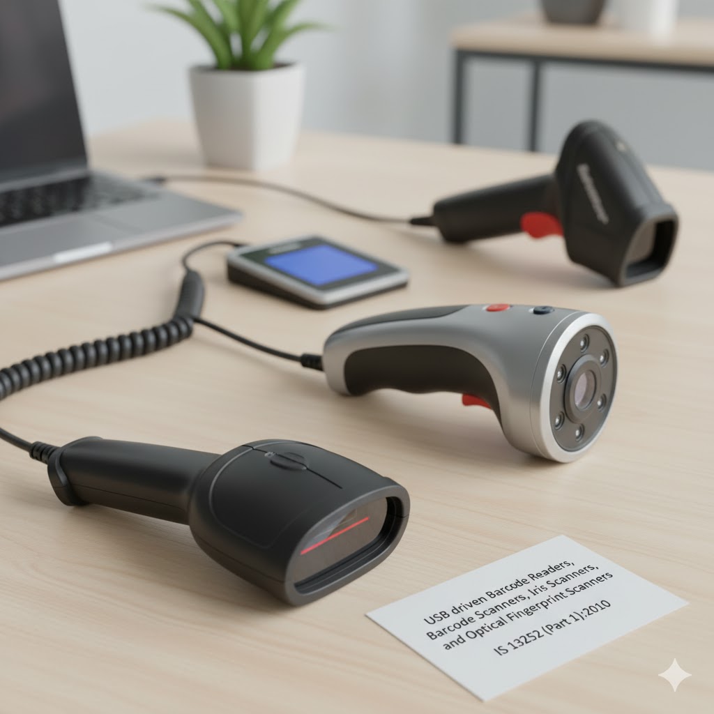 USB driven Barcode readers, barcode scanners, Iris scanners, Optical fingerprint scanners