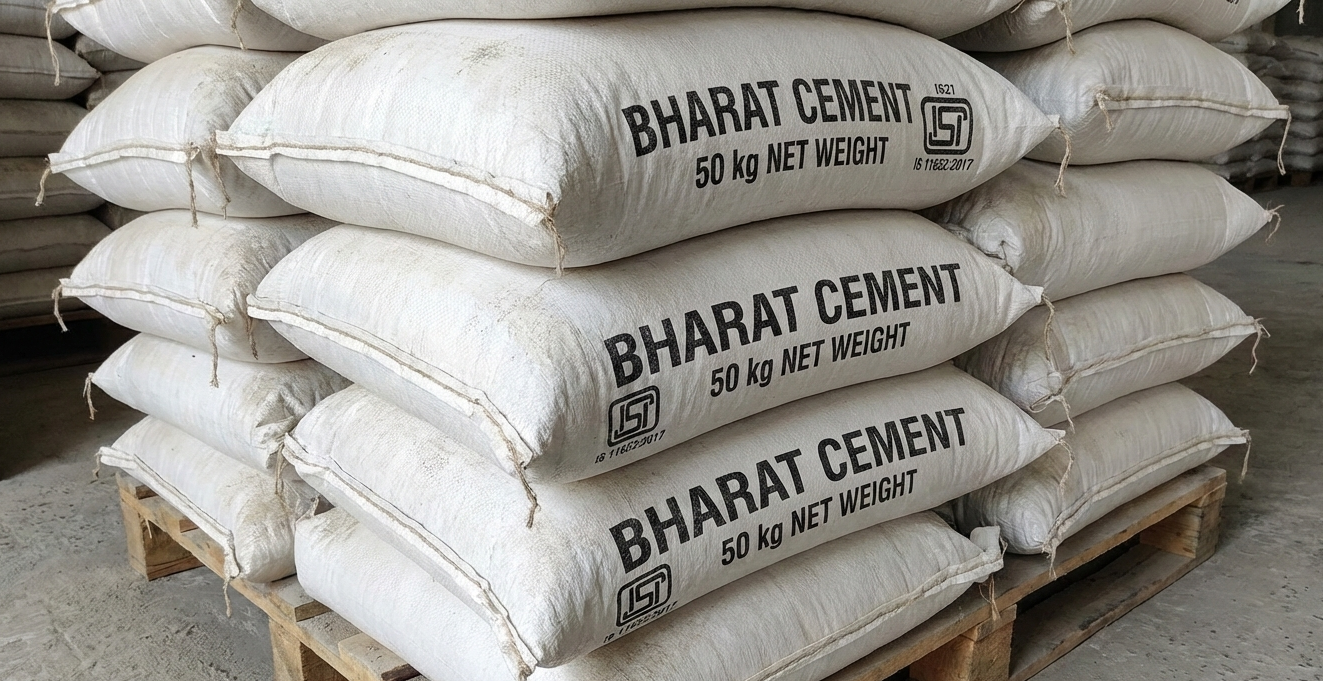 Textiles - High Density Polyethylene (HDPE) / Polypropylene (PP) Woven Sacks for Packaging of 50 kg Cement